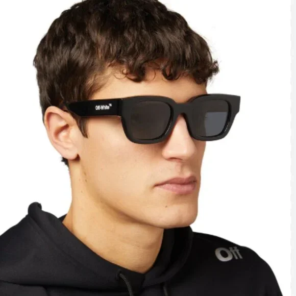 NEW OFF-WHITE UNISEX SUNGLASSES, OFF-WHITE ZURICH BLACK MARBLE EYEWEAR